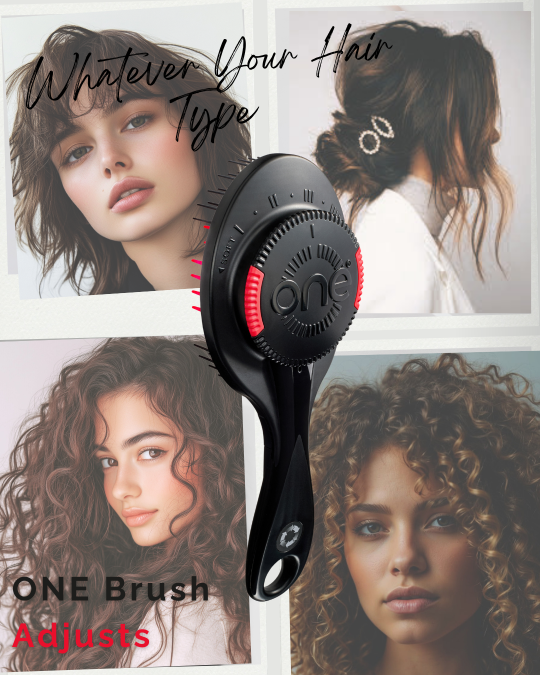 ONE Brush PRO - Adjustable Bristle Strength Hairbrush