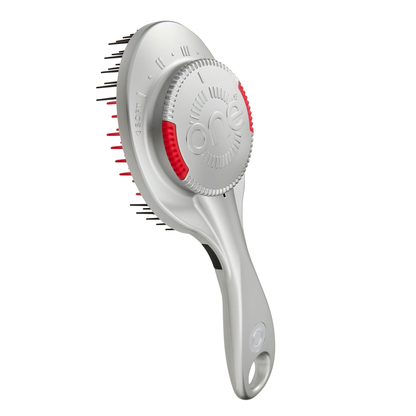 ONE Pro Hairbrush, Metallic Edition - Silver / Red