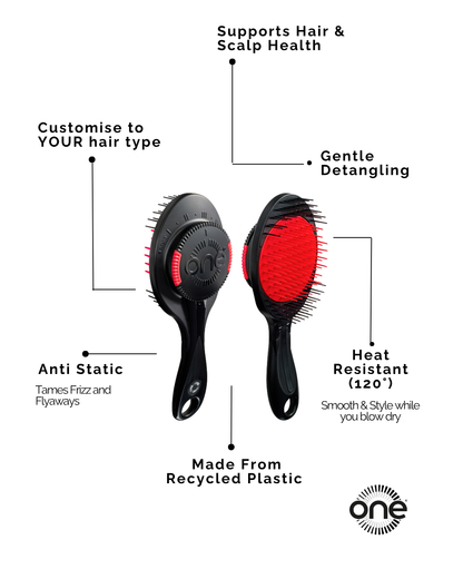 ONE Brush PRO - Adjustable Bristle Strength Hairbrush