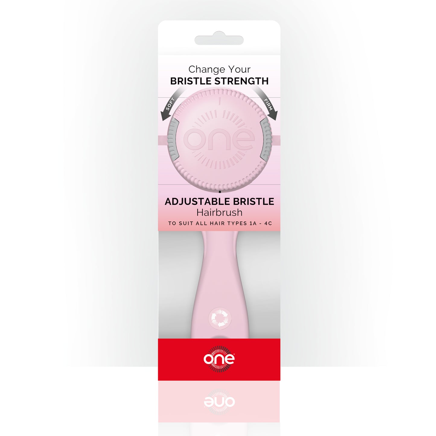 The ONE Brush - Adjustable Bristle Hairbrush Pink