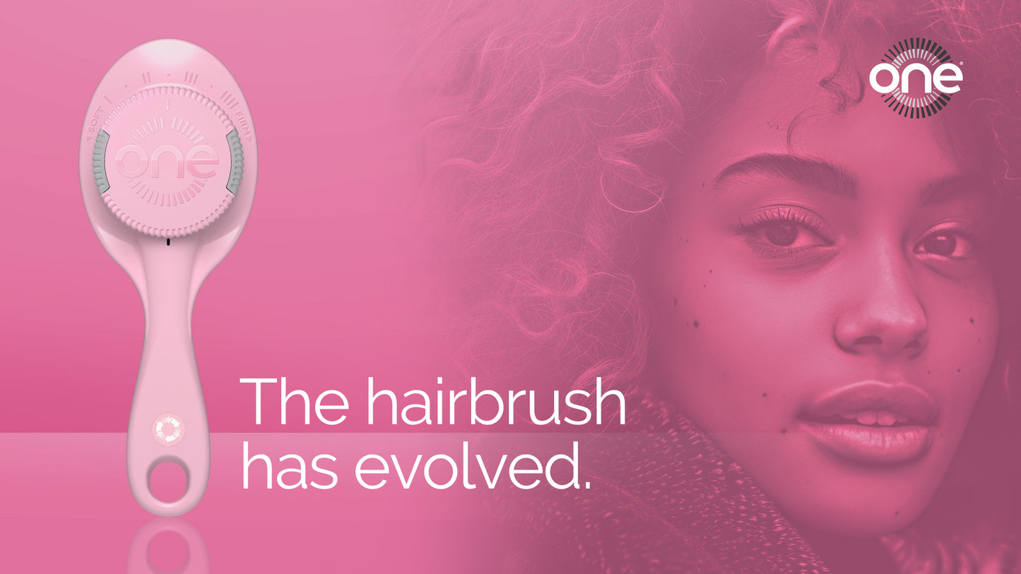 ONE Brush - Adjustable Bristle Hairbrush, Pink